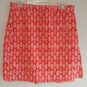 Rip Skirt Hawaii Red Retro Pineapple Print Travel Mini Skirt with Velcro Closure